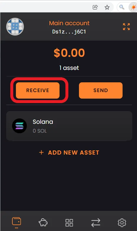 Как пополнить кошелёк Solflare?