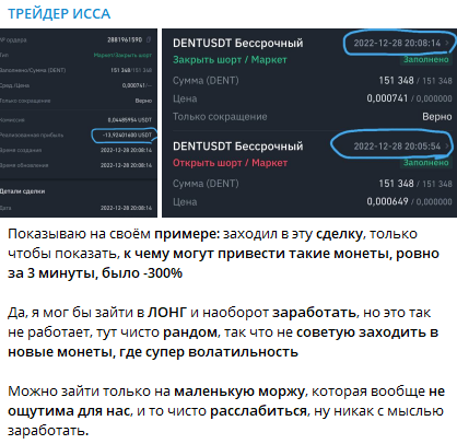 Обзор телеграмм канала - ТРЕЙДЕР ИССА