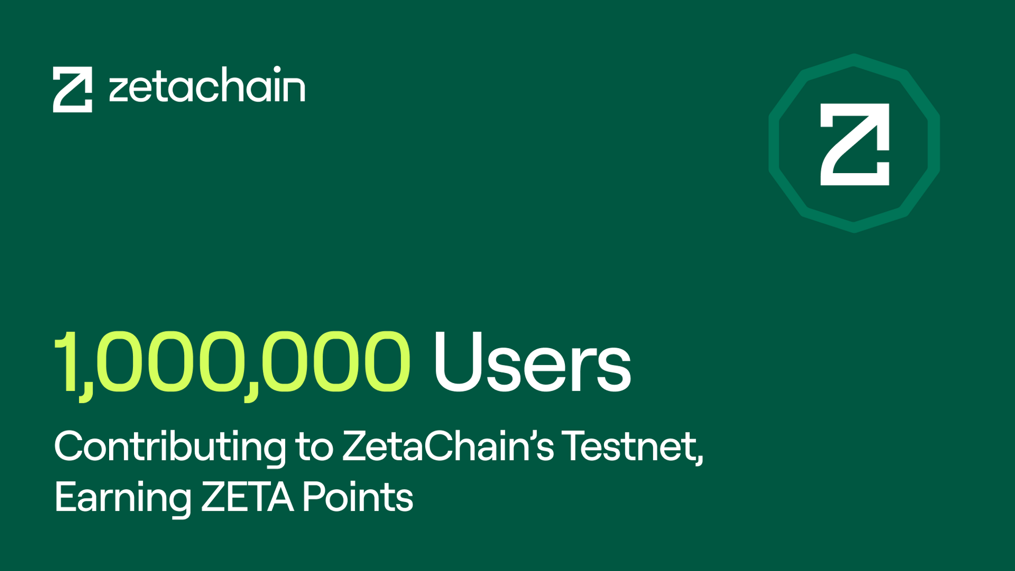 ZetaChain Собрал больше миллиона пользователей тестнета
